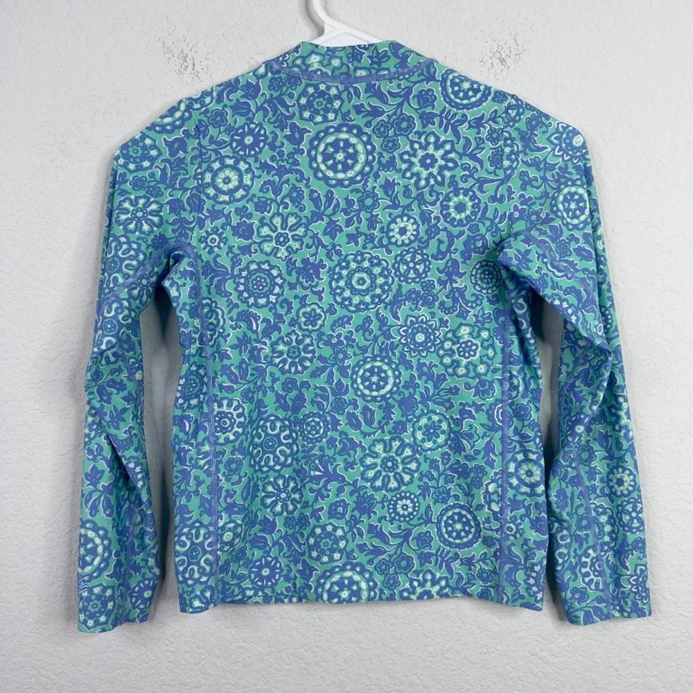 Coolibar Rashguard Shirt Youth M Floral UPF 50+ Swim‎ Activewear Beach Vacation